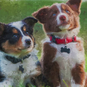 Custom Pet Portrait Painting from Your Photo, Digital Painting On Canvas