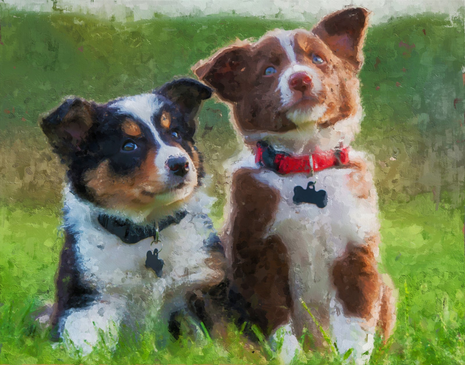Custom Pet Portrait Painting from Your Photo, Digital Painting On Canvas