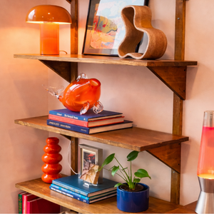 Mid Century Modern Solid Wood Wall Shelves – 3 Shelf Set, Open Wall Shelving Unit, Danish Modern Style, 48” Tall