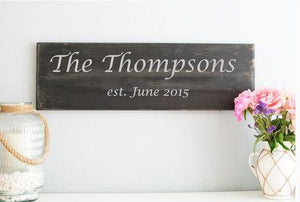 Personalized Family Name Sign | Custom Last Name Wall Decor