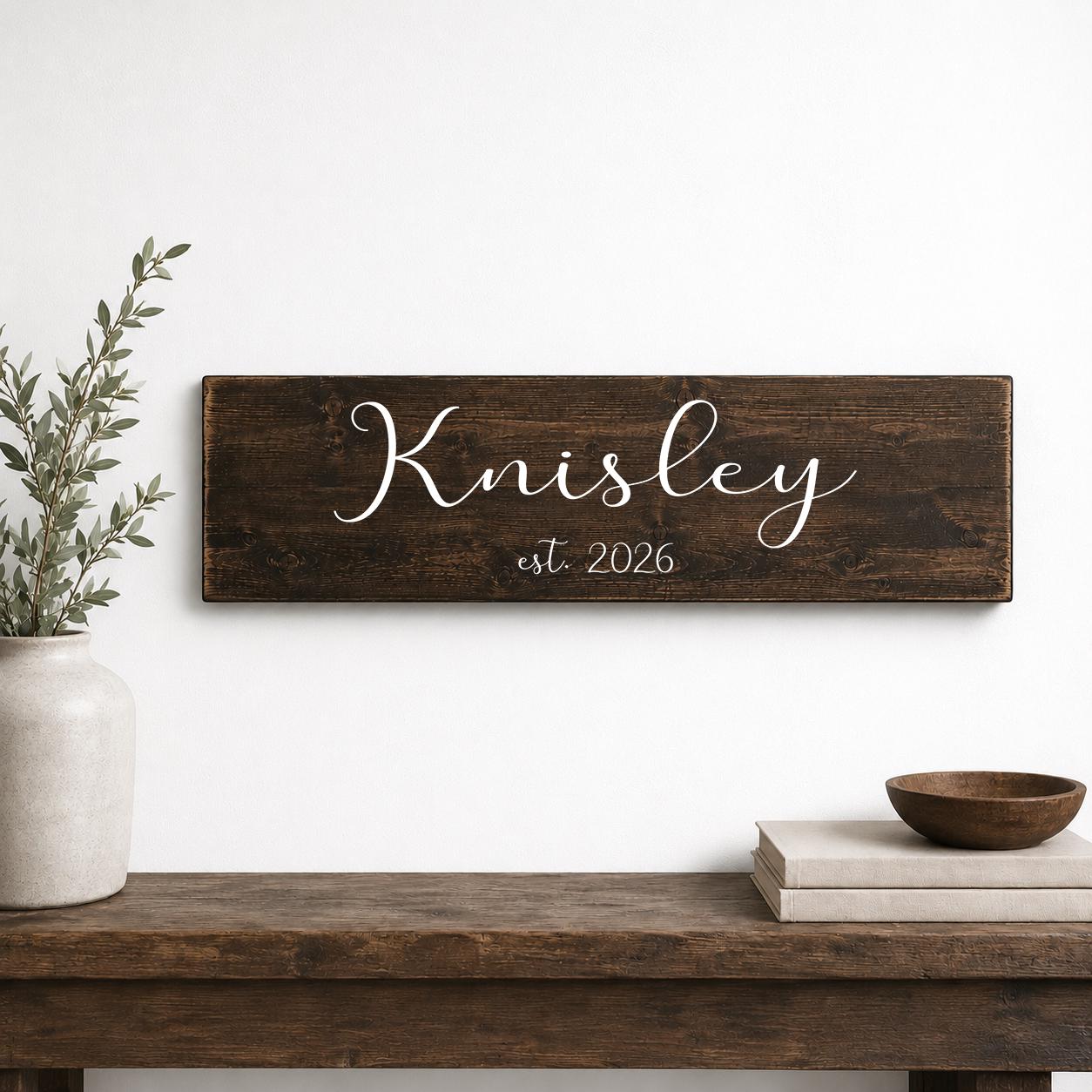 Personalized Family Name Sign | Custom Last Name Wall Decor