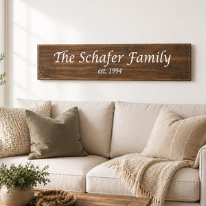 Personalized Family Name Sign | Custom Last Name Wall Decor