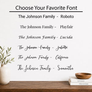 choose your font for the custom text sign