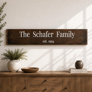 Personalized Family Name Sign | Custom Last Name Wall Decor