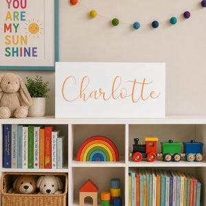 Personalized Wood Sign, Custom White Wall Sign