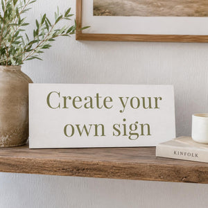 Personalized Wood Sign, Custom White Wall Sign