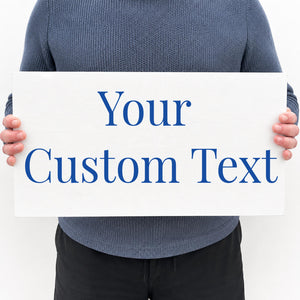Handmade personalized white wood wall sign crafted in Oregon from solid pine. Custom home decor featuring UV printing, premium craftsmanship, multiple font and color options, and personalized design for weddings, anniversaries, housewarming gifts, memorials, and everyday home decor.