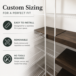 Wood Shelf Covers for Wire Shelves, Custom Pantry, Closet & Laundry Wire Rack Covers