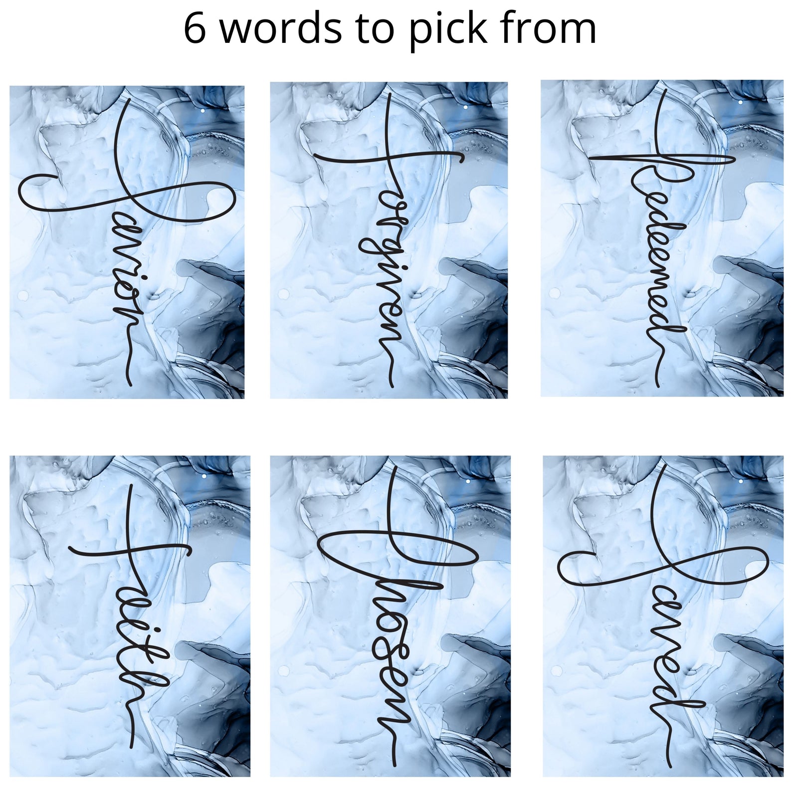 Hope Chosen Faith Savior Forgiven Redeemed Canvas Print Wood Framed,  Faith Wall Art