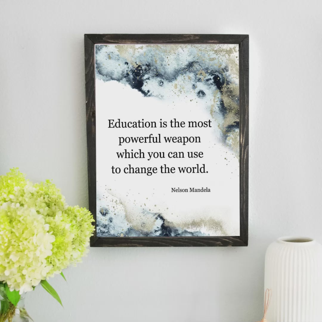 video of custom text sign where you select the font and the background  for the canvas print