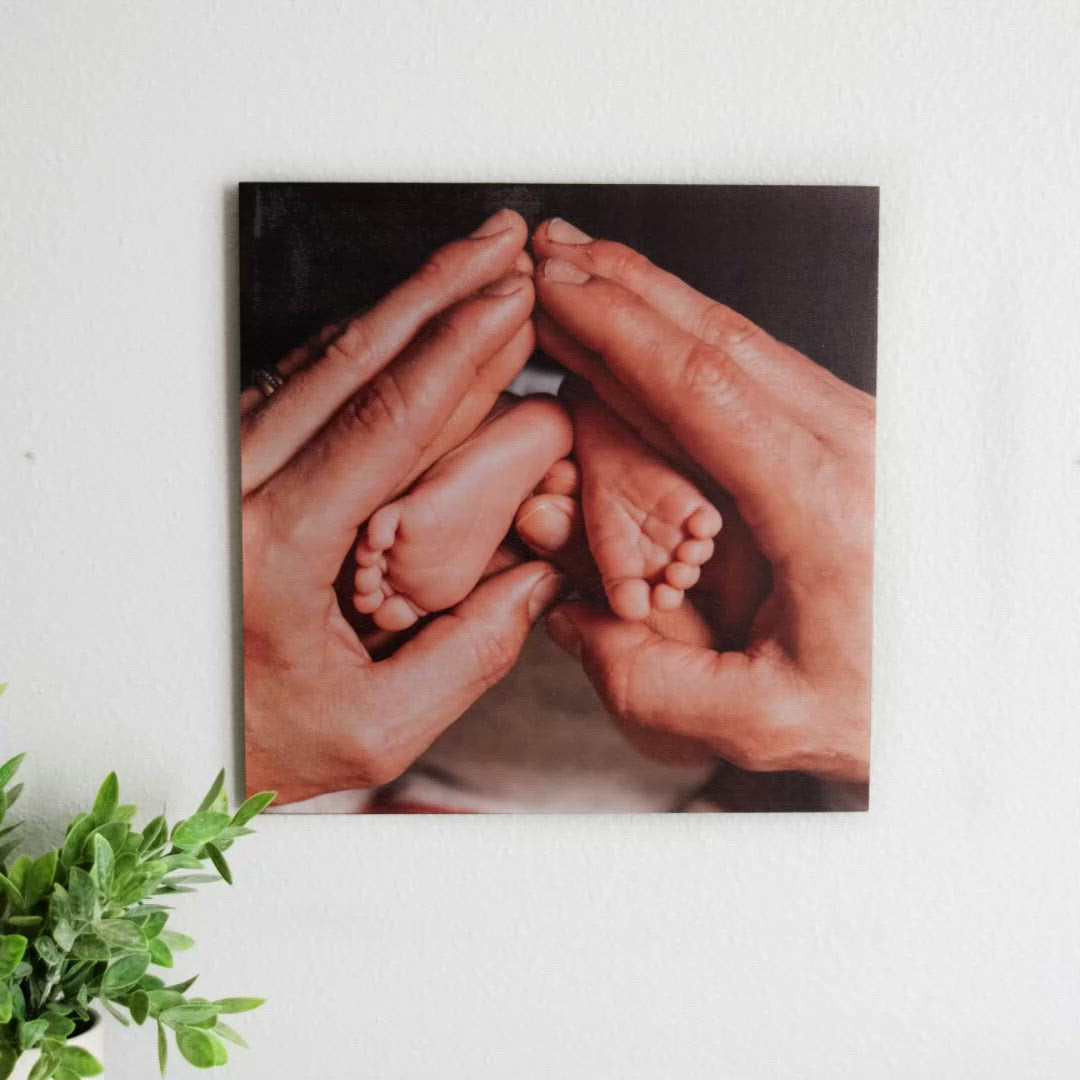 Baby Wooden Block Photo Prints in Three Sizes, Handmade and Personal