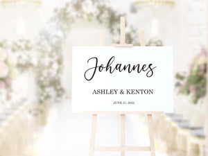 Modern Acrylic Welcome Sign Personalized for Your Wedding or Event