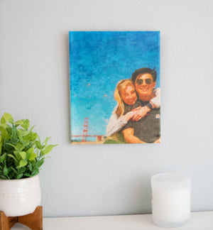 Family Portrait Painting from Your Photo, Digital Painting On Canvas