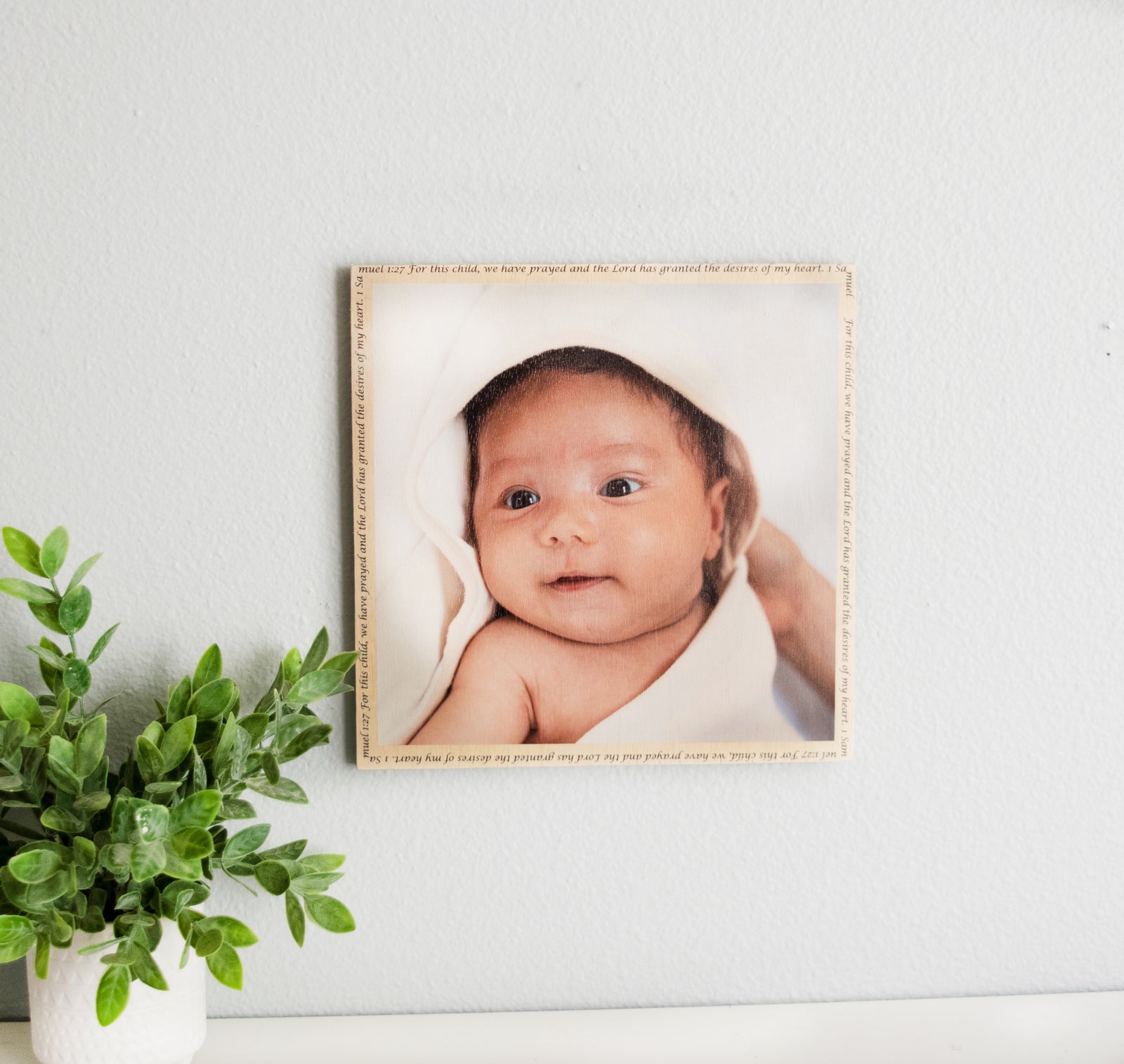Baby Wooden Block Photo Prints in Three Sizes, Handmade and Personal