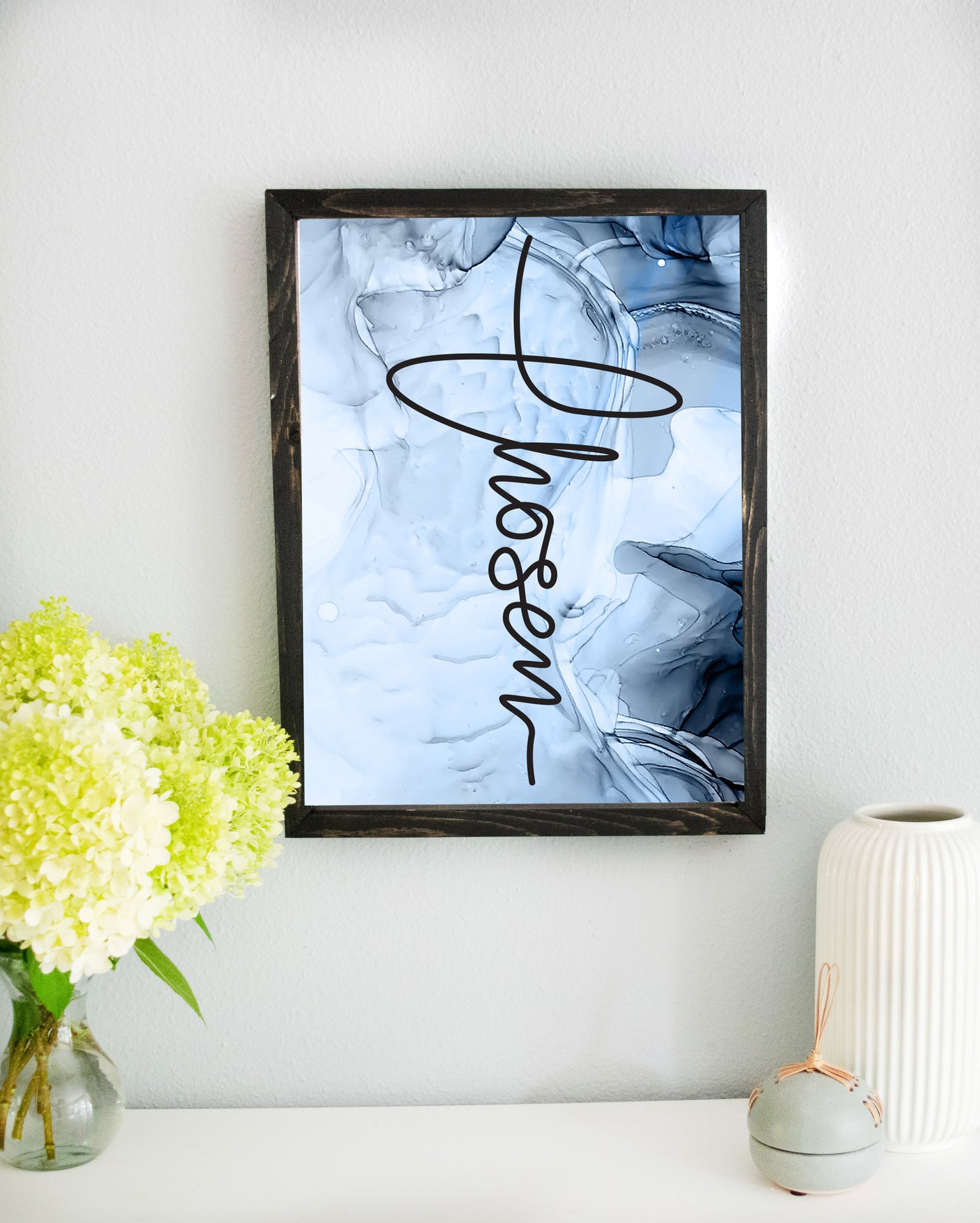 Hope Chosen Faith Savior Forgiven Redeemed Canvas Print Wood Framed,  Faith Wall Art