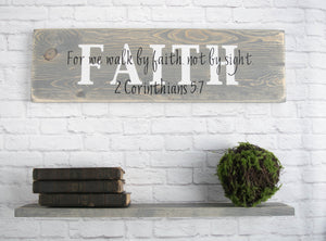 Christian Wood Sign – Bible Verse Wall Art – Scripture Wall Décor – Wood Home Wall Décor – Wood Sign Sayings – Faith Sign-Family Wall decor