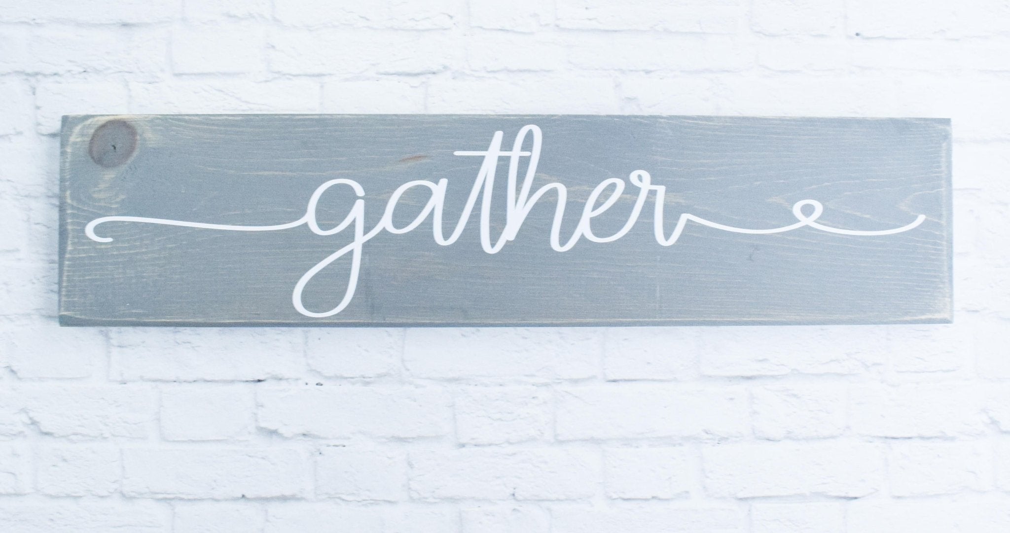 Rustic Gather Sign Gather Rustic Farmhouse Wood Sign Wall Décor - Schafer Art Studio
