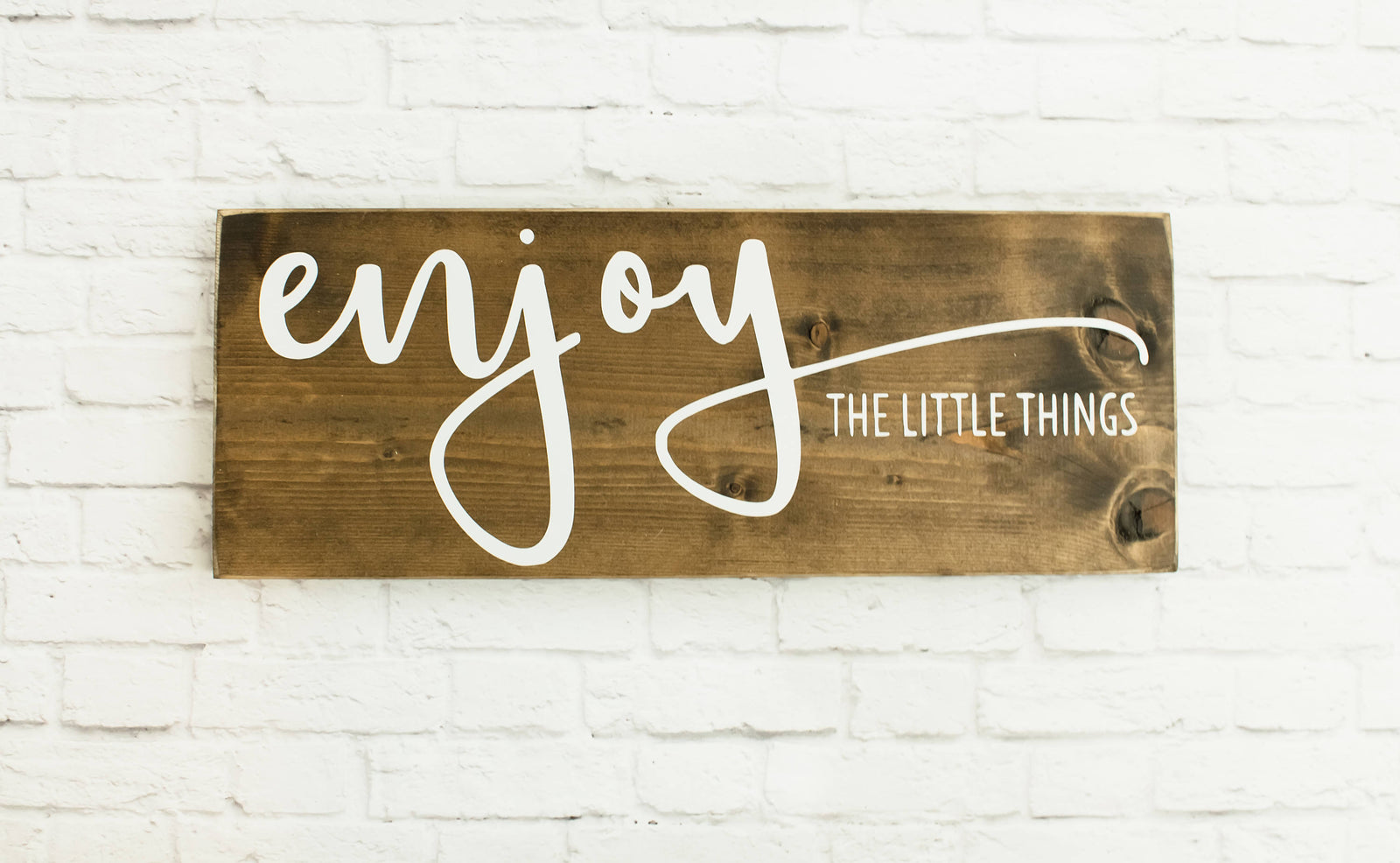 Enjoy the little things wood sign saying - Rustic Wall Signs - Personalized Signs for Home - Farmhouse Wooden Sign - Family Signs