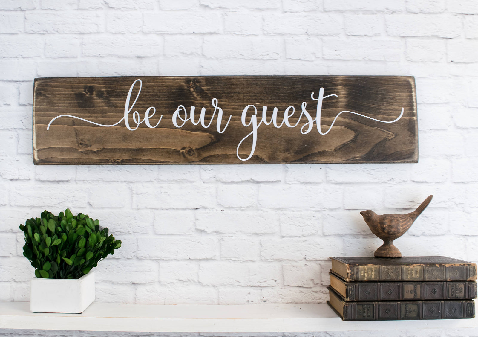 Be Our Guest Wood Sign,  Rustic Farmhouse Wooden Sayings Wall Décor, Guest Room Wall Decor, Wood Wall Art, Wooden Signs With Quotes
