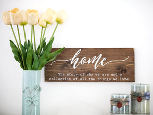 Home a collection of who we are wood sign,  Family Wooden Wall Decor - Farmhouse Definition Sign Home Decoration For Family Room