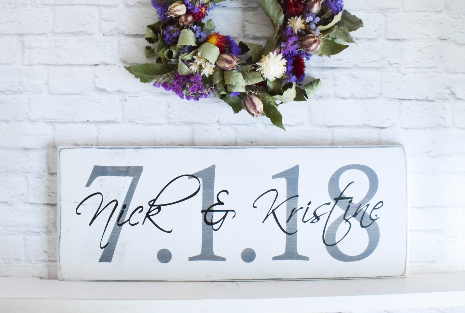 Personalized Wedding Date and Names Established Sign Family Name Sign Anniversary Gift Wooden Sign Wedding Sign Couple Gift Custom Wood Sign