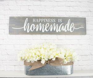Happiness Is Homemade Wooden Sayings Wall Décor – Rustic Farmhouse Wooden Signs with quotes