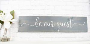 Wooden Signs with Quotes, Be Our Guest Wood Sign,  Rustic Farmhouse Wooden Sayings Wall Decor, Guest Room Wall Decor, Above Bed Signs
