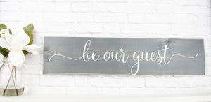 Be Our Guest Wood Sign,  Rustic Farmhouse Wooden Sayings Wall Décor, Guest Room Wall Decor, Wood Wall Art, Wooden Signs With Quotes