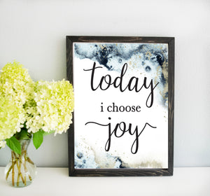 Today I Choose Joy  Wood Frame Sign, Christian Home Décor