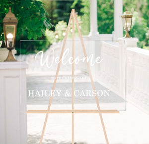Welcome to Our Wedding Sign, Modern Acrylic Ceremony Décor